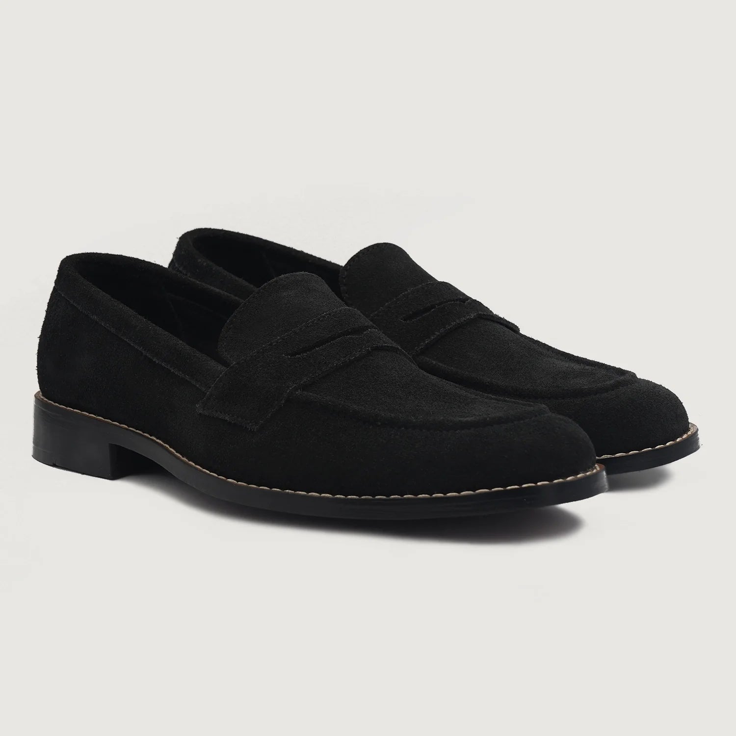 Orlaven Baxton Black Suede Leather Loafers footwear image 1