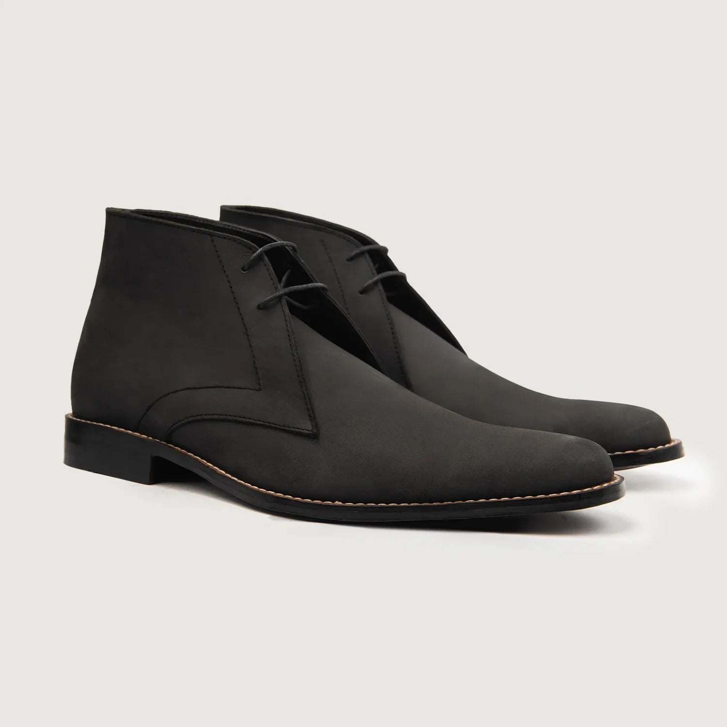 Orlaven Corry Chukka Black Nubuck Leather Boots footwear image 1