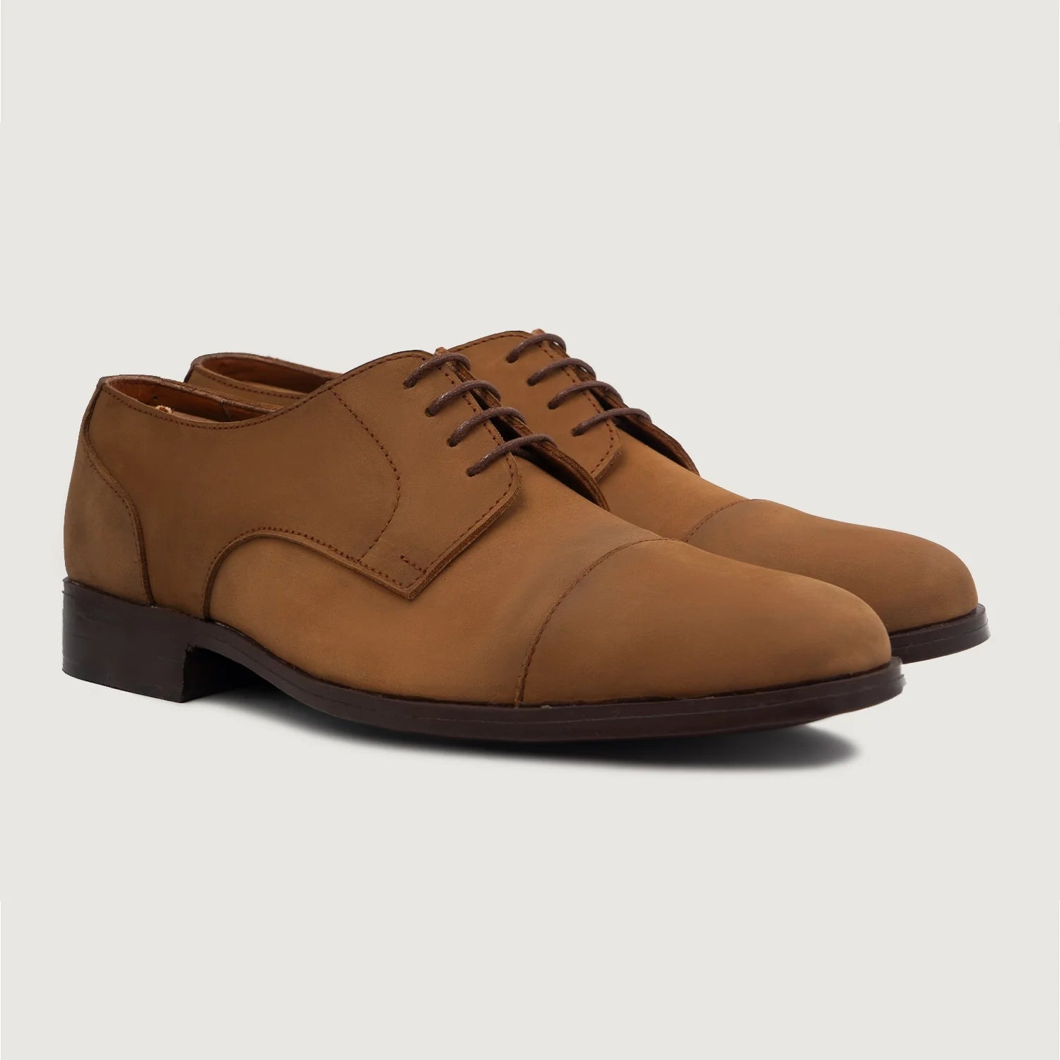 Orlaven Attorney Derby Brown Nubuck Leather Shoes footwear image 1