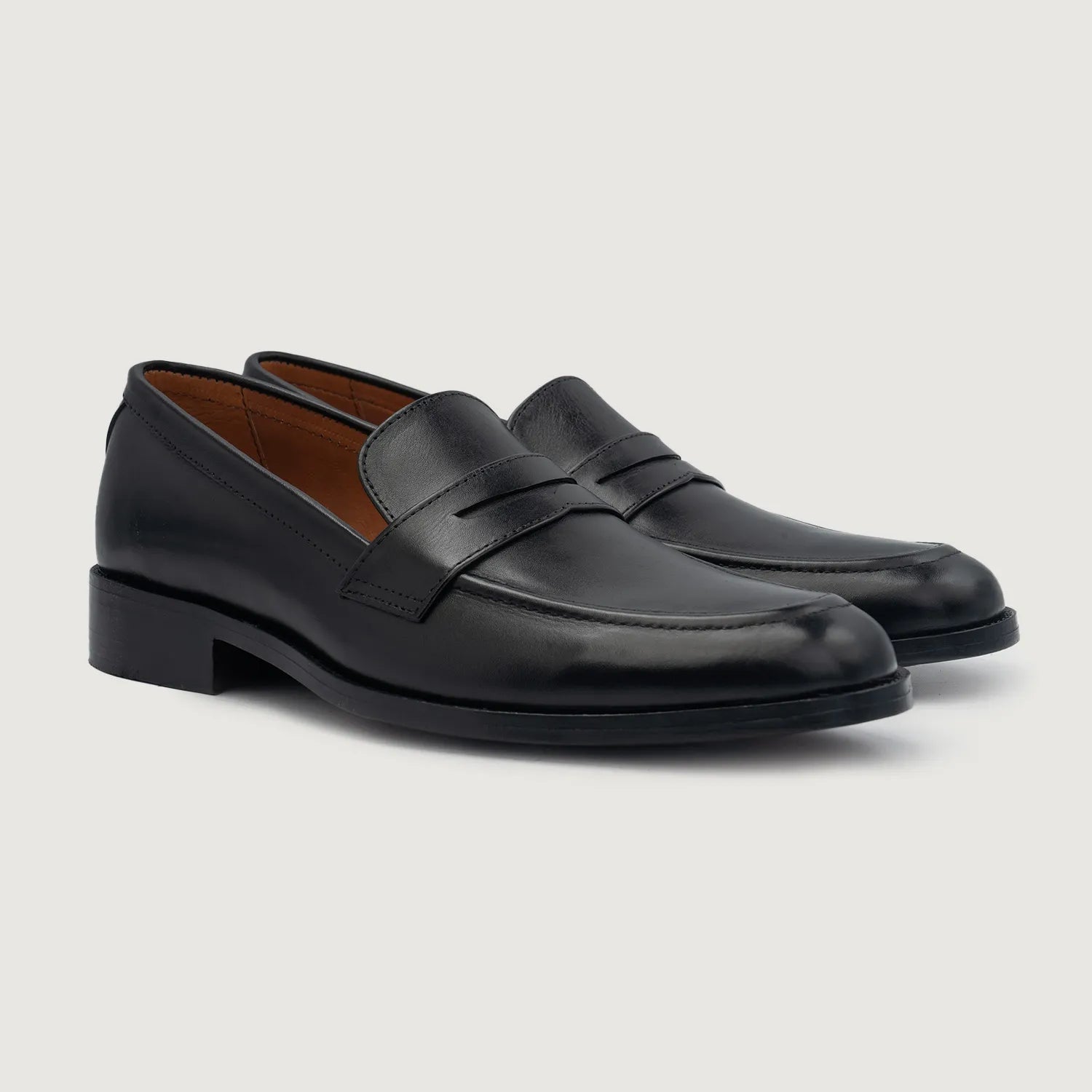 Orlaven Baxton Black Leather Loafers footwear image 1