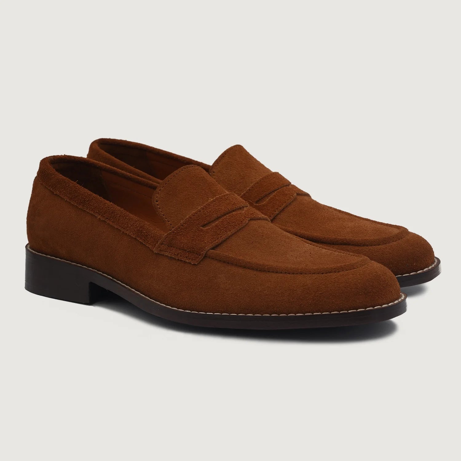 Orlaven Baxton Brown Suede Leather Loafers footwear image 1