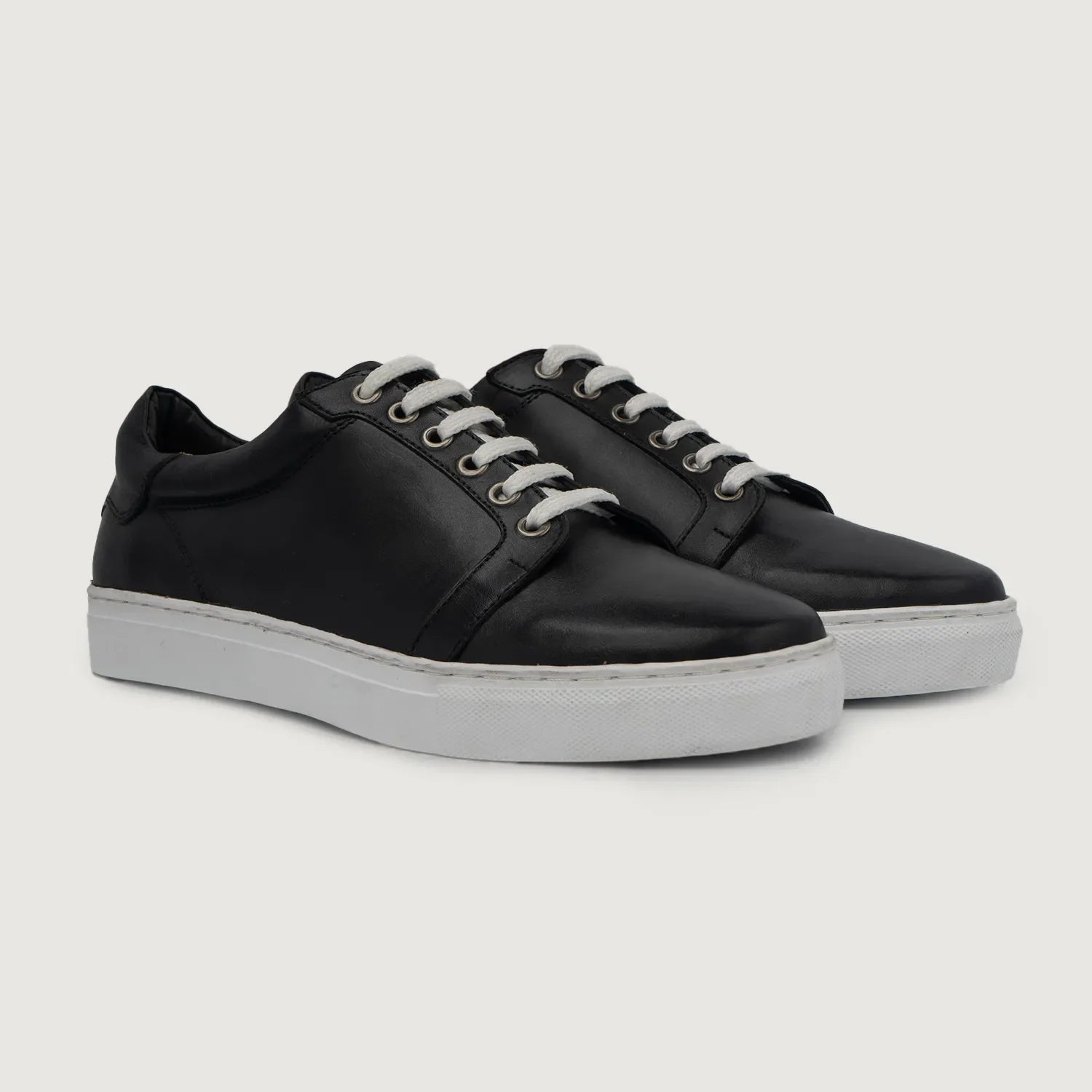 Orlaven Carter Runn Black Leather Sneakers footwear image 1