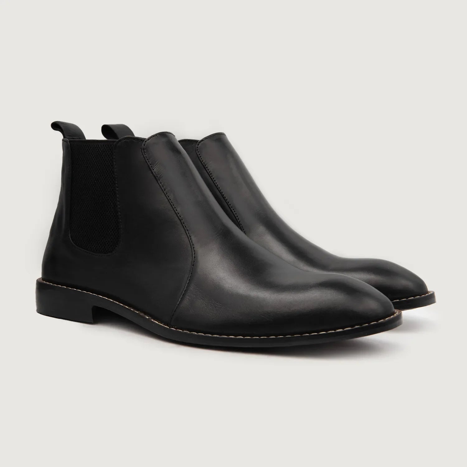 Orlaven Clarkson Chelsea Black Leather Boots footwear image 1