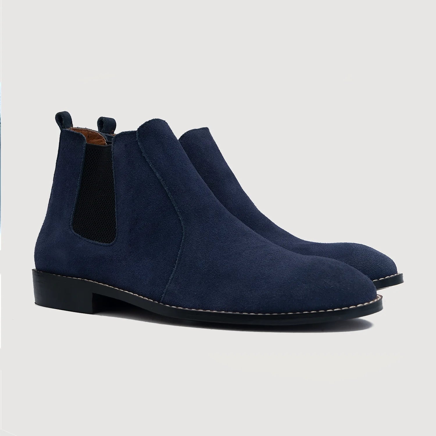 Orlaven Clarkson Chelsea Midnight Blue Suede Leather Boots footwear image 1