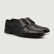 Orlaven Dirk Brogues Derby Black Leather Shoes footwear image 1