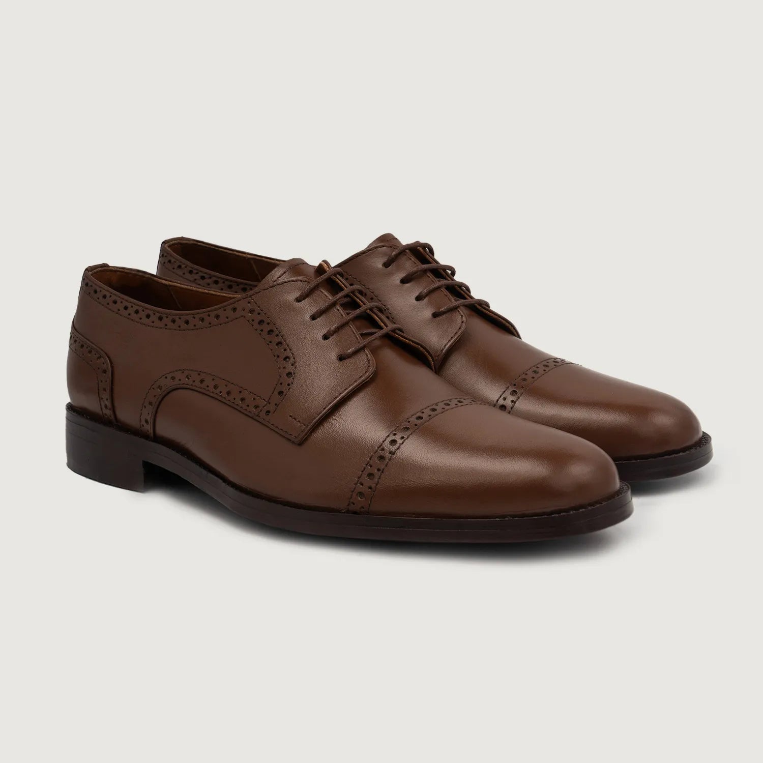 Orlaven Dirk Brogues Derby Brown Leather Shoes footwear image 1