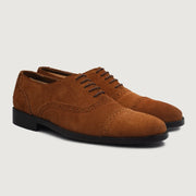 Orlaven Greyson Brogues Oxford Brown Suede Leather Shoes footwear image 1