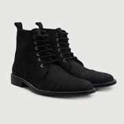 Orlaven Knight Derby Black Nubuck Leather Boots footwear image 1