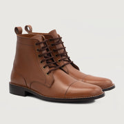 Orlaven Knight Derby Tan Leather Boots footwear image 1