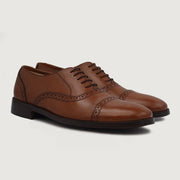 Orlaven Greyson Brogues Oxford Tan Leather Shoes footwear image 1