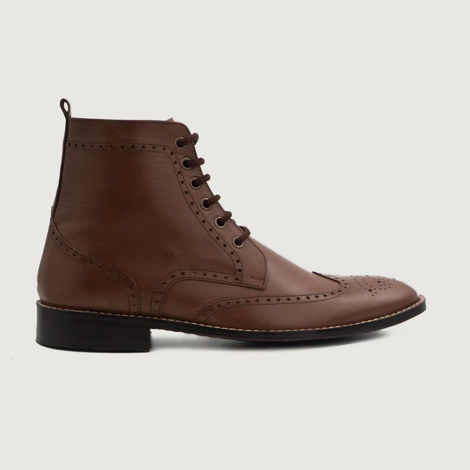 Orlaven Duster Brogues Derby Brown Leather Boots footwear image 2