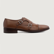 Orlaven Boston Double Monk Strap Brown Leather Shoes footwear image 2