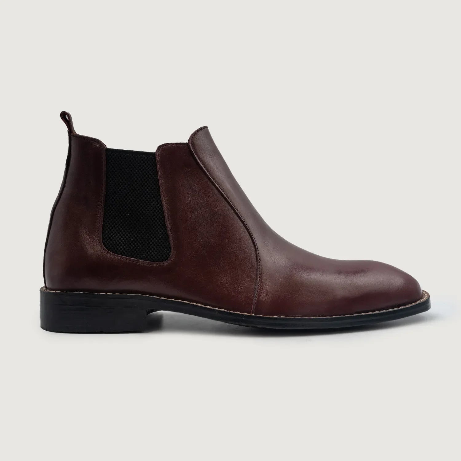 Orlaven Clarkson Chelsea Maroon Leather Boots footwear image 2