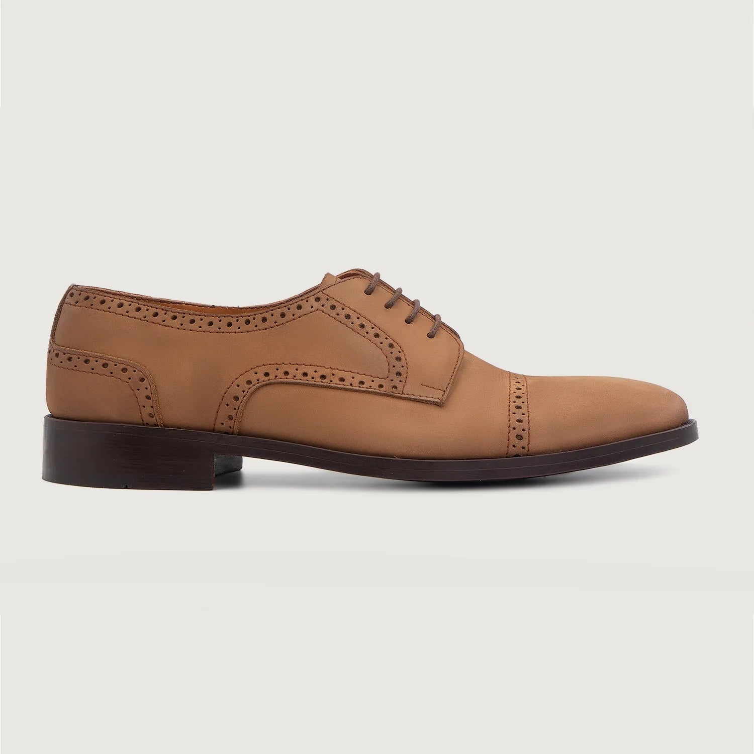 Orlaven Dirk Brogues Derby Brown Nubuck Leather Shoes footwear image 2