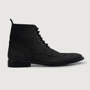 Orlaven Duster Brogues Derby Black Nubuck Leather Boots footwear image 2