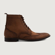 Orlaven Duster Brogues Derby Oil Pull-up Brown Leather Boots footwear image 2