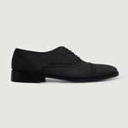 Orlaven Greyson Brogues Oxford Black Nubuck Leather Shoes footwear image 2