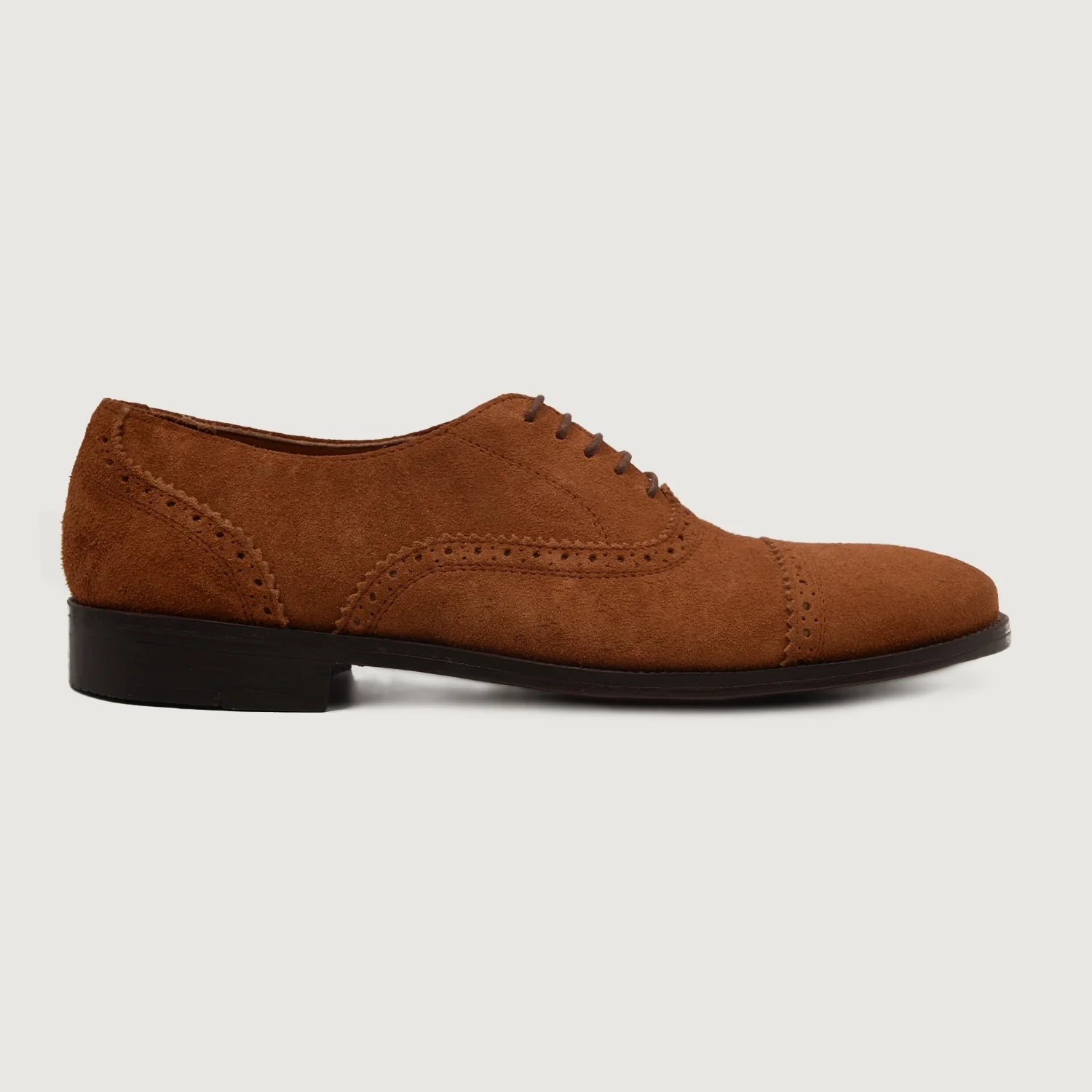 Orlaven Greyson Brogues Oxford Brown Suede Leather Shoes footwear image 2