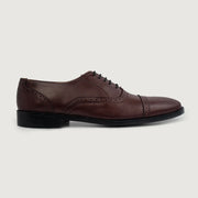 Orlaven Greyson Brogues Oxford Maroon Leather Shoes footwear image 2