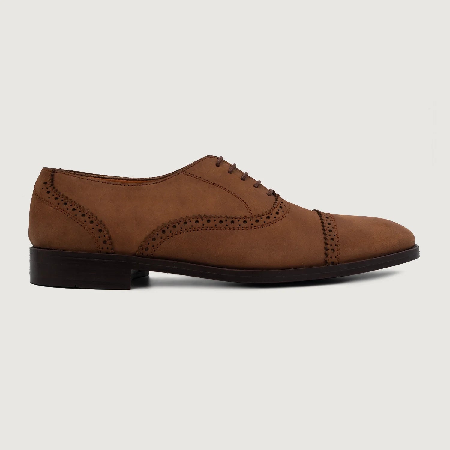 Orlaven Greyson Brogues Oxford Oil Pull-up Brown Leather Shoes footwear image 2
