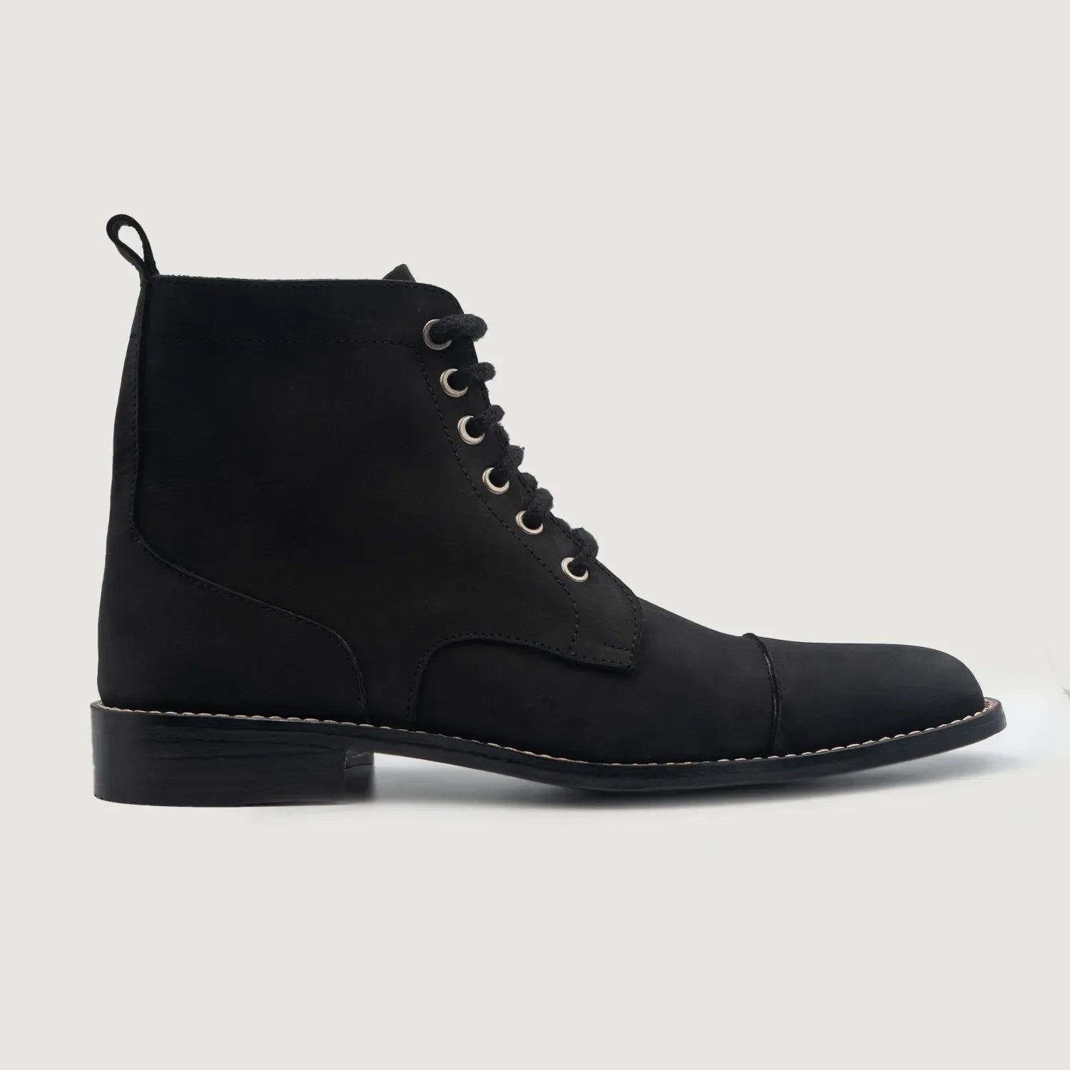 Orlaven Knight Derby Black Nubuck Leather Boots footwear image 2