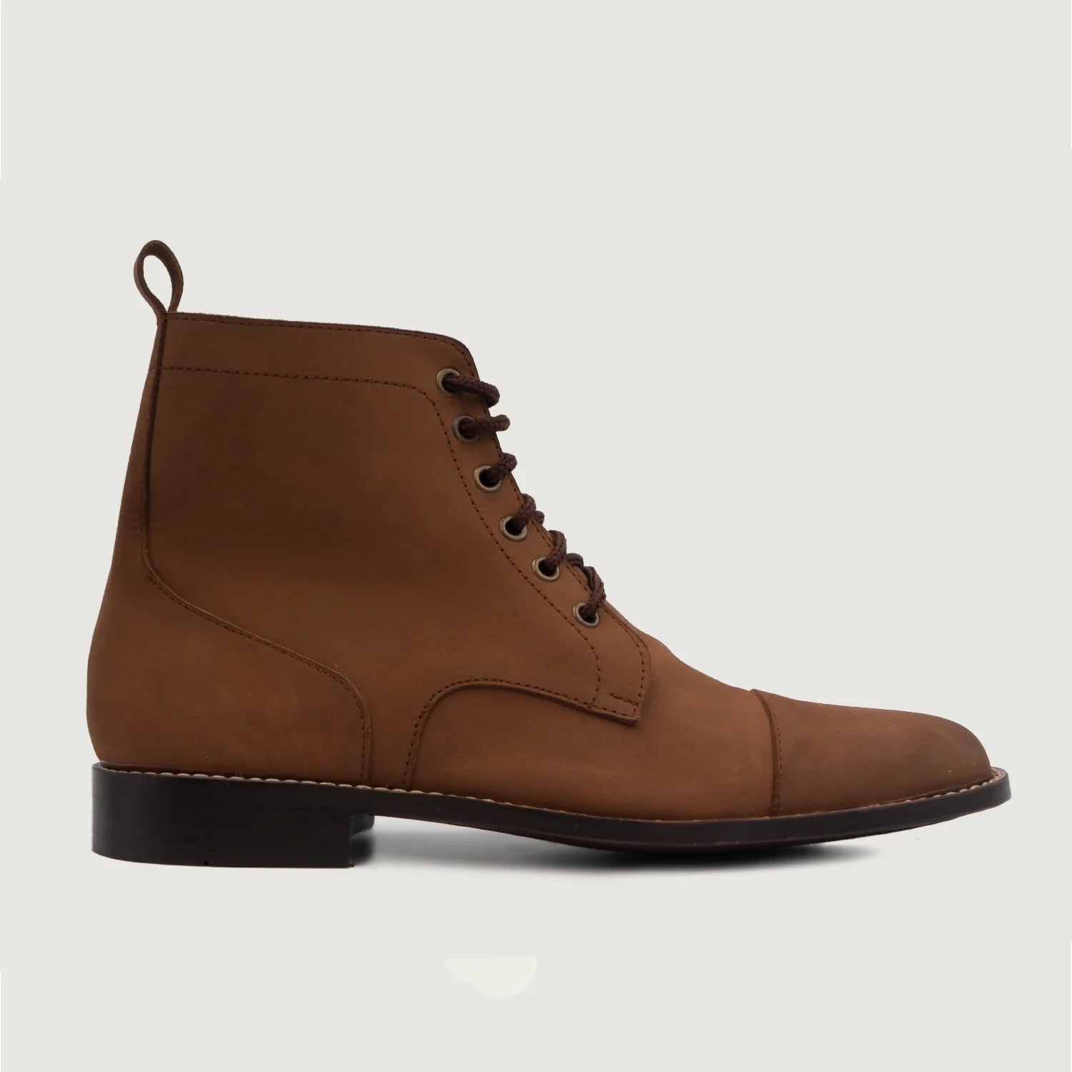 Orlaven Knight Derby Oil Pull-up Brown Leather Boots footwear image 2