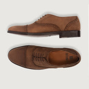 Orlaven Greyson Brogues Oxford Oil Pull-up Brown Leather Shoes footwear image 3
