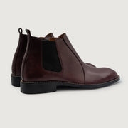 Orlaven Clarkson Chelsea Maroon Leather Boots footwear image 3