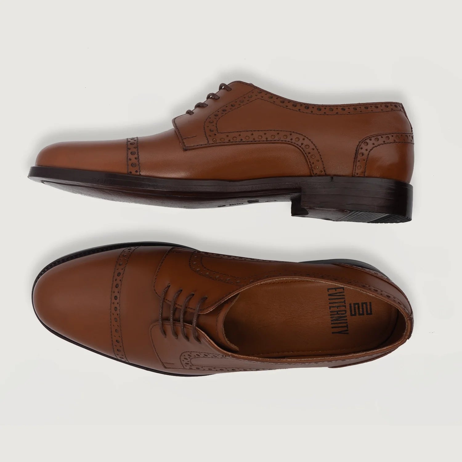 Orlaven Dirk Brogues Derby Tan Leather Shoes footwear image 3