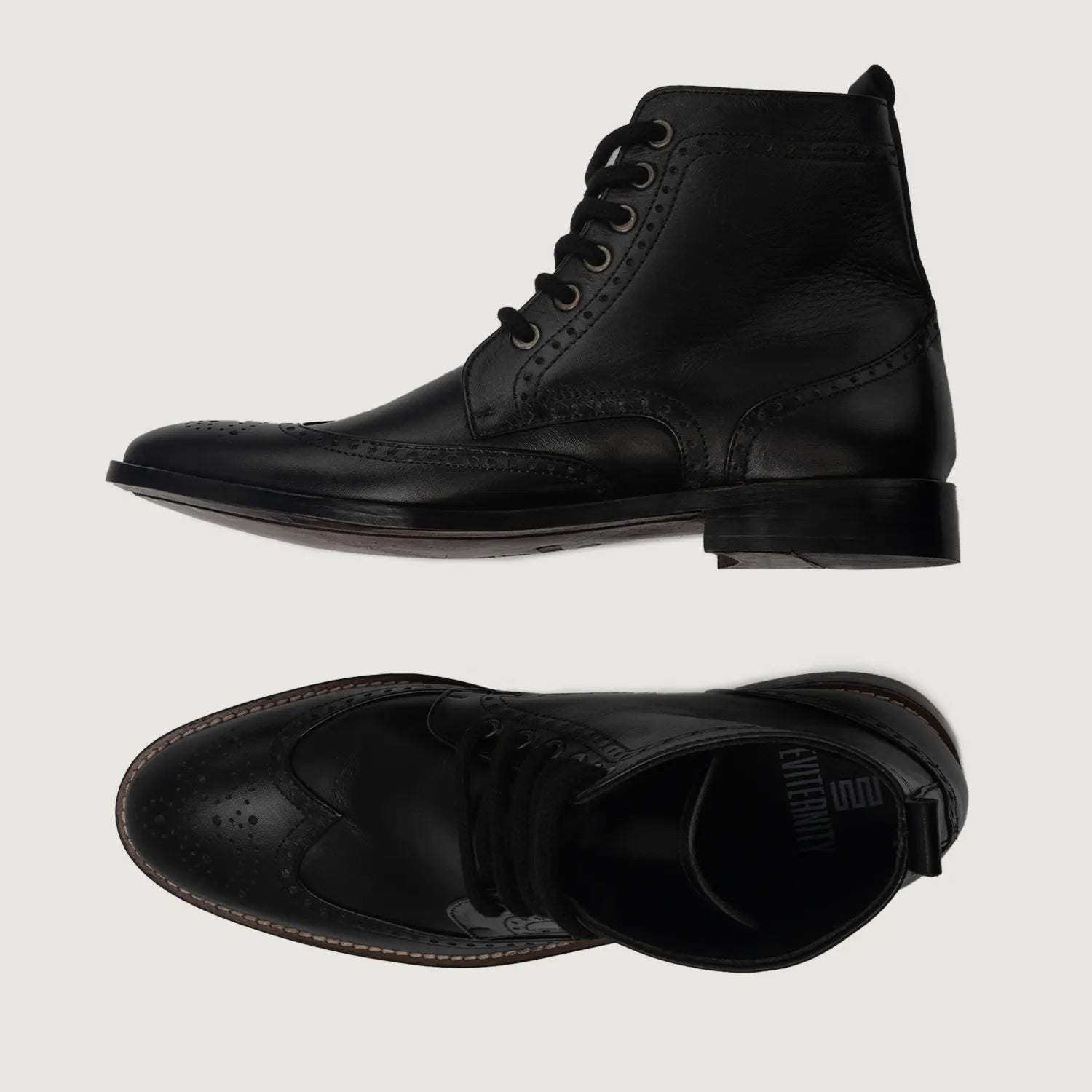 Orlaven Duster Brogues Derby Black Leather Boots footwear image 6