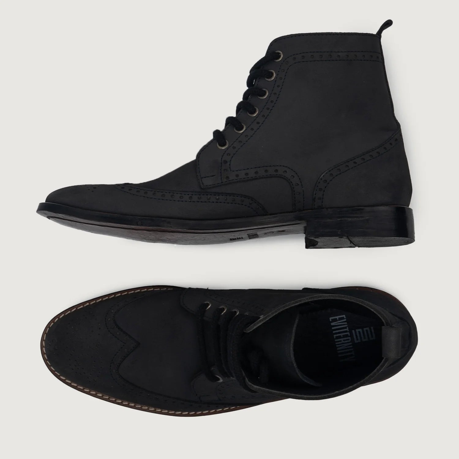 Orlaven Duster Brogues Derby Black Nubuck Leather Boots footwear image 4