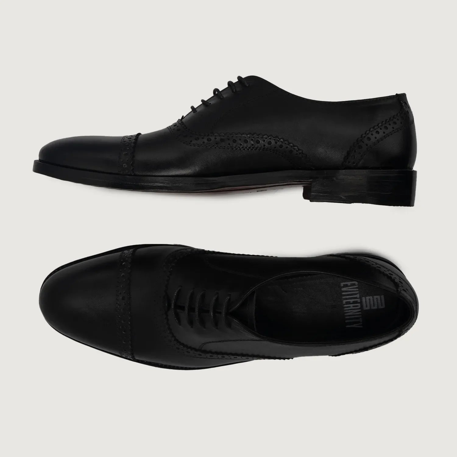 Orlaven Greyson Brogues Oxford Black Leather Shoes footwear image 3