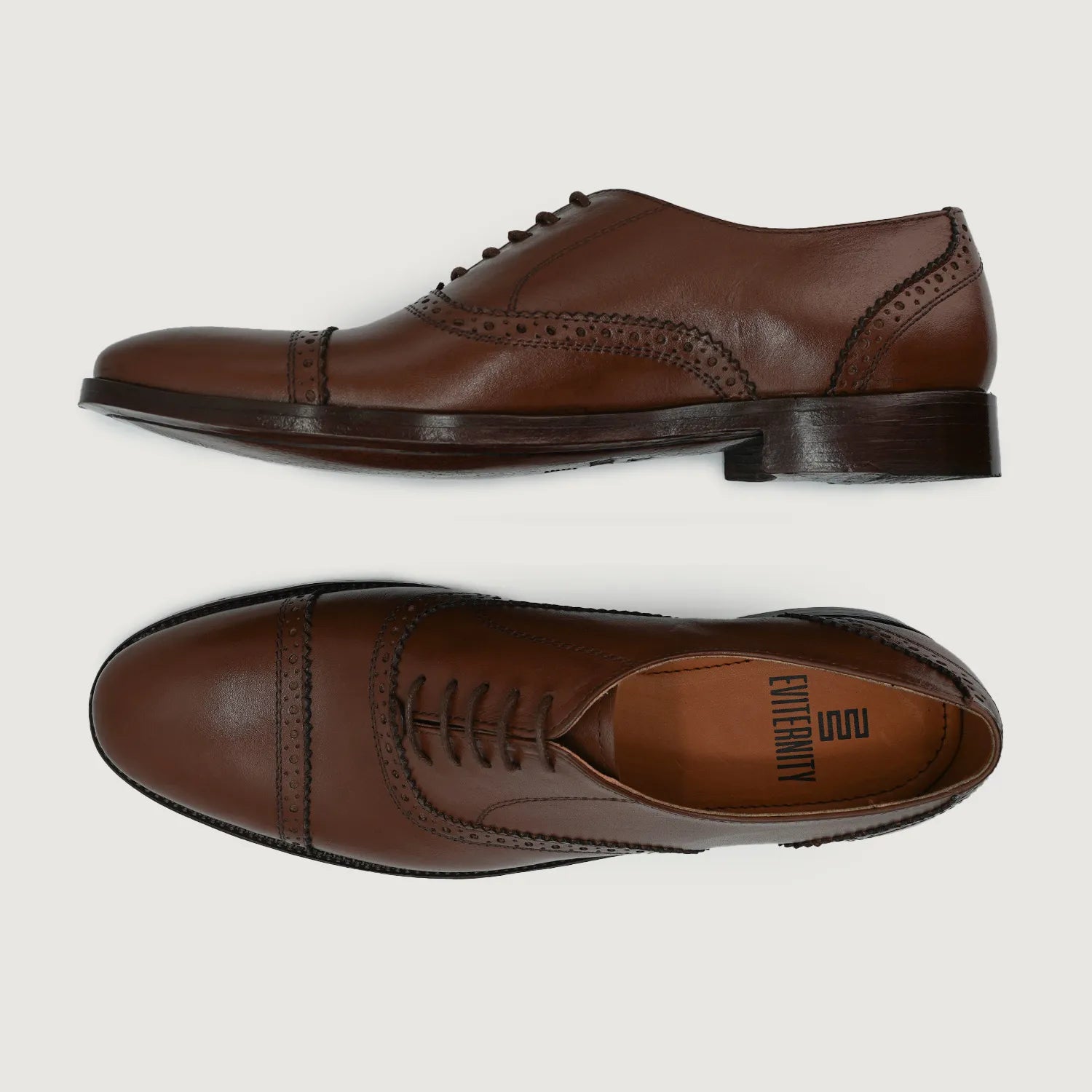 Orlaven Greyson Brogues Oxford Brown Leather Shoes footwear image 3