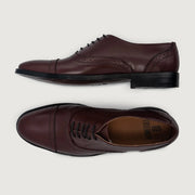 Orlaven Greyson Brogues Oxford Maroon Leather Shoes footwear image 3
