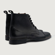 Orlaven Knight Derby Black Leather Boots footwear image 3
