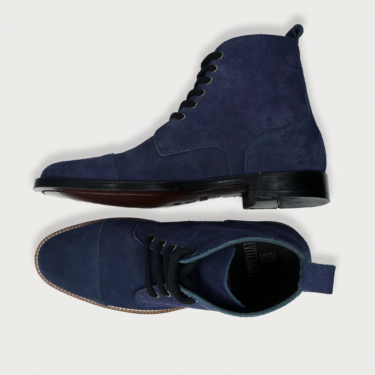Orlaven Knight Derby Midnight Blue Suede Leather Boots footwear image 3