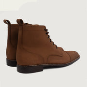 Orlaven Knight Derby Oil Pull-up Brown Leather Boots footwear image 3