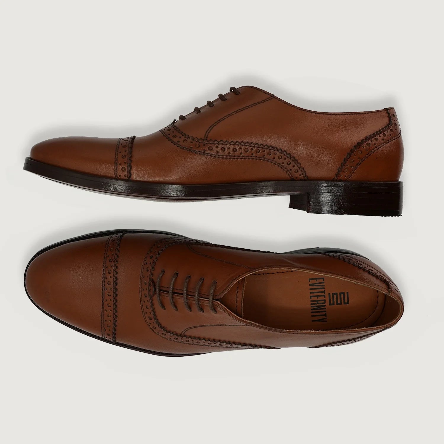 Orlaven Greyson Brogues Oxford Tan Leather Shoes footwear image 3