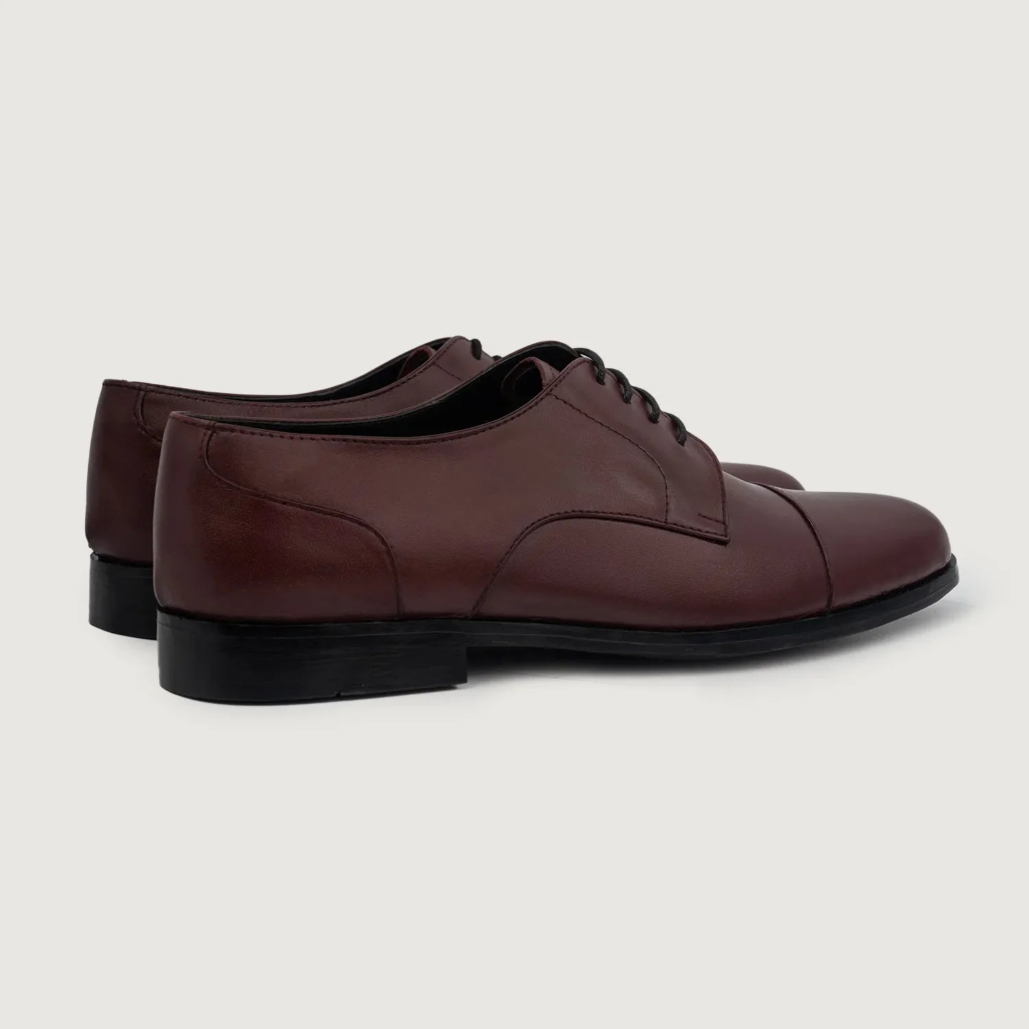 Orlaven Attorney Derby Maroon Leather Shoes footwear image 4