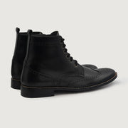 Orlaven Duster Brogues Derby Black Leather Boots footwear image 3
