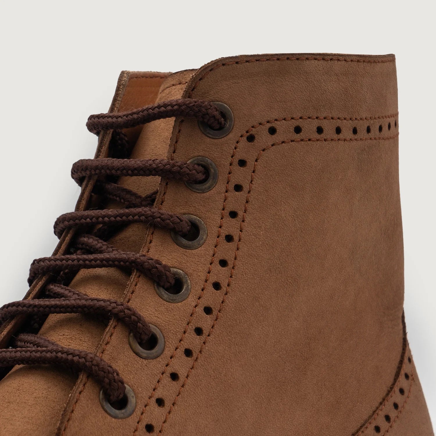 Orlaven Duster Brogues Derby Brown Nubuck Leather Boots footwear image 4