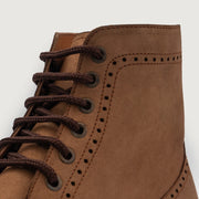 Orlaven Duster Brogues Derby Brown Nubuck Leather Boots footwear image 4