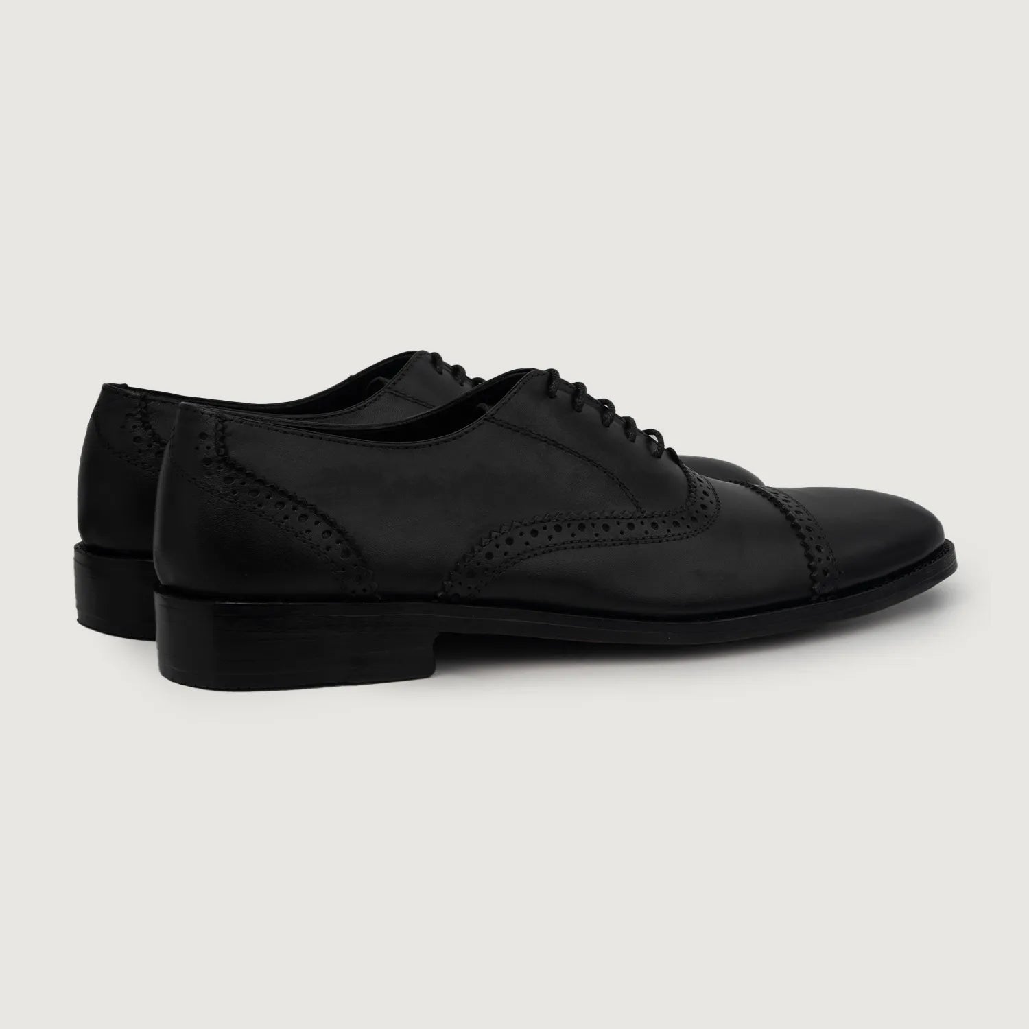 Orlaven Greyson Brogues Oxford Black Leather Shoes footwear image 4