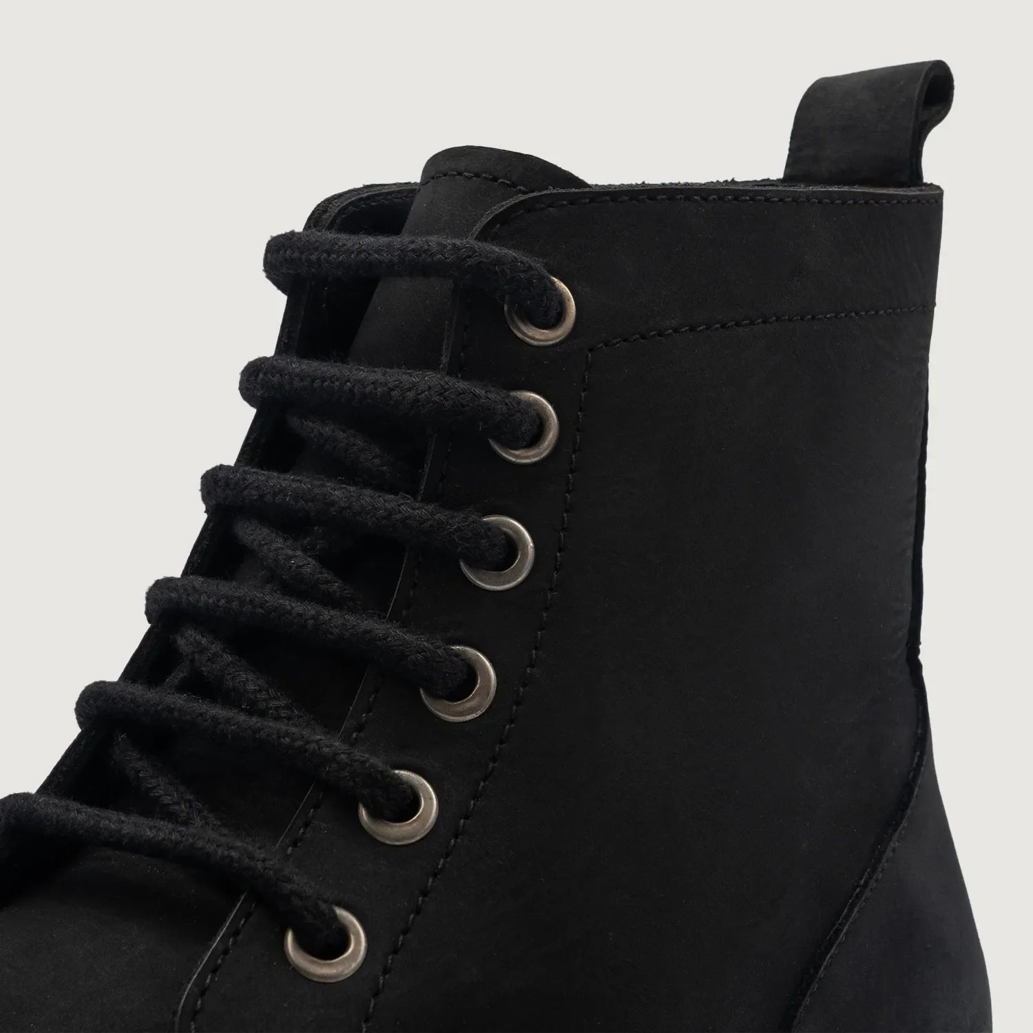 Orlaven Knight Derby Black Nubuck Leather Boots footwear image 4