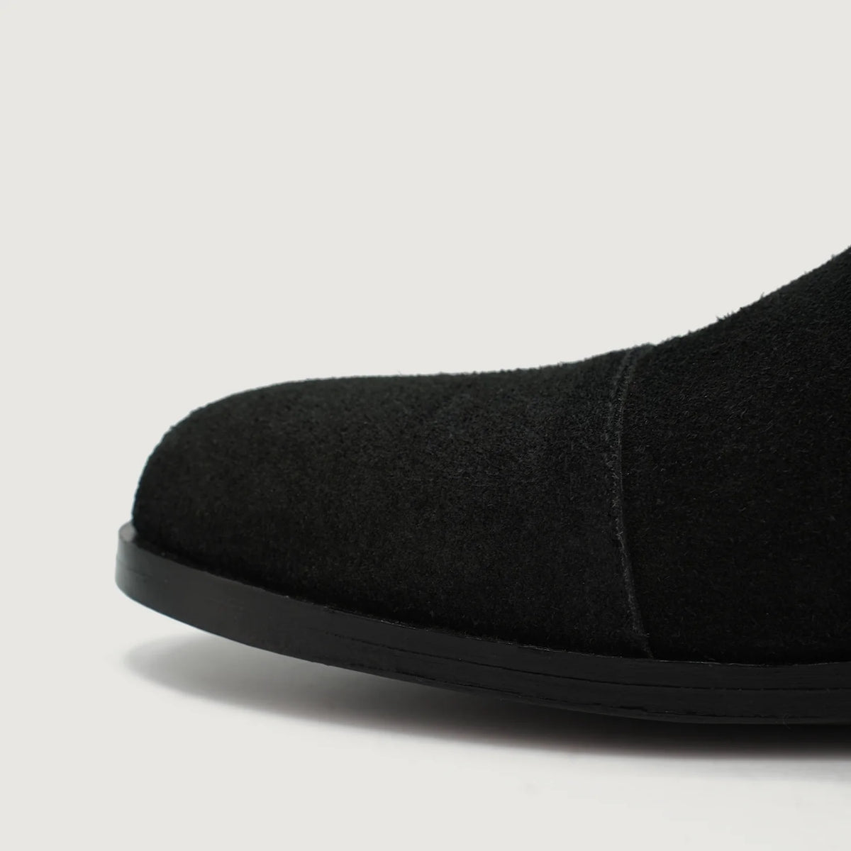 Authentic Goatskin Suede Grain Depth & Pull-Up Patina Texture Detail