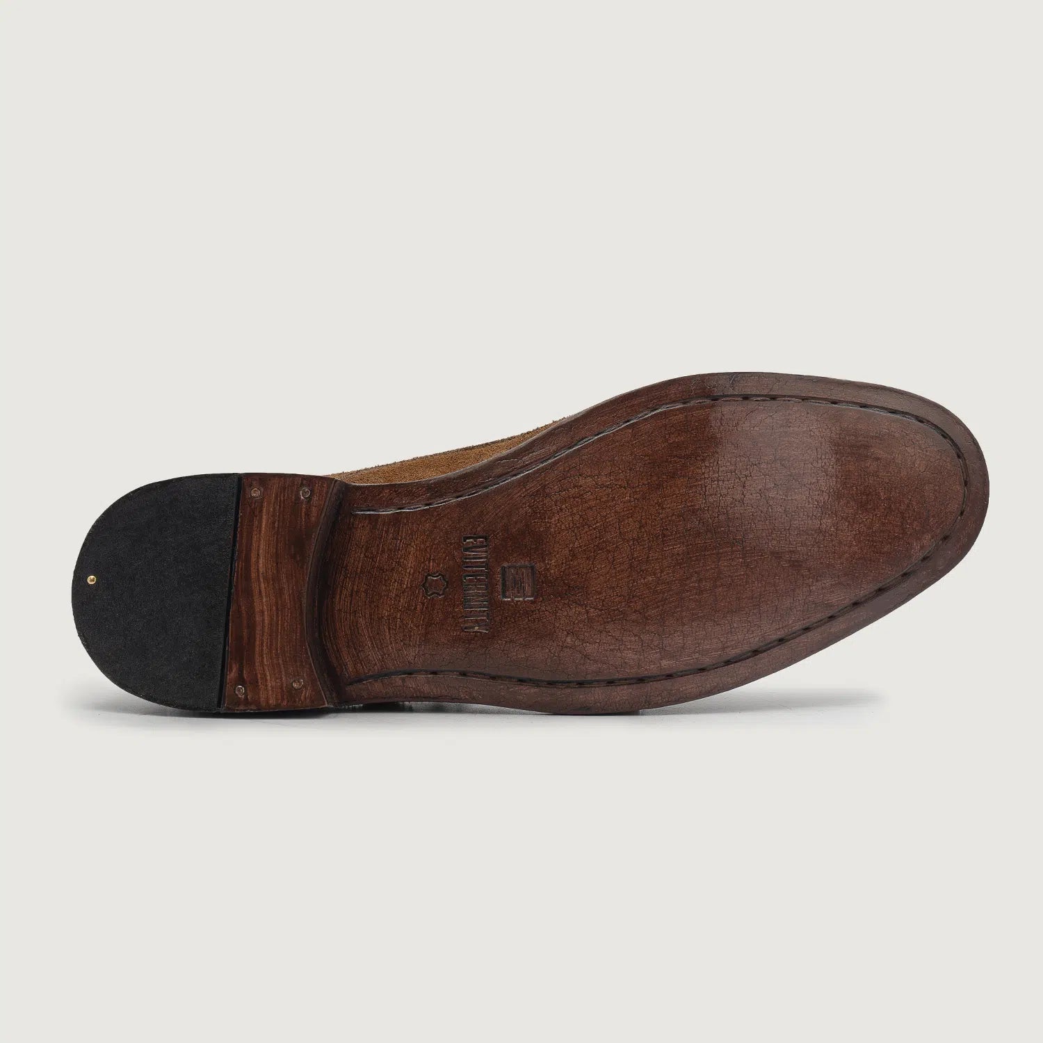 Orlaven Boston Double Monk Strap Brown Suede Leather Shoes footwear image 4