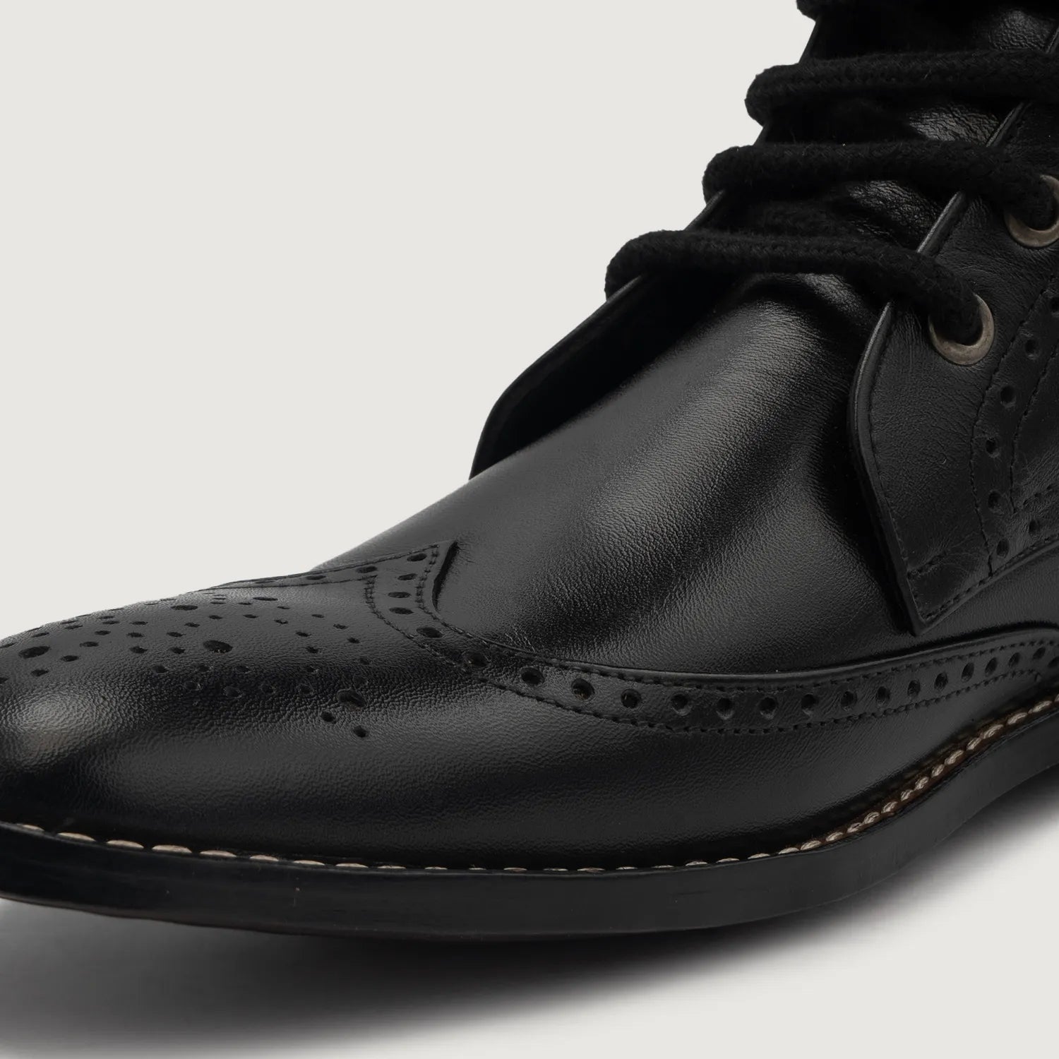 Orlaven Duster Brogues Derby Black Leather Boots footwear image 5