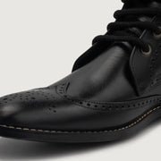 Orlaven Duster Brogues Derby Black Leather Boots footwear image 5