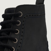 Orlaven Duster Brogues Derby Black Nubuck Leather Boots footwear image 5