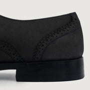 Orlaven Greyson Brogues Oxford Black Nubuck Leather Shoes footwear image 5